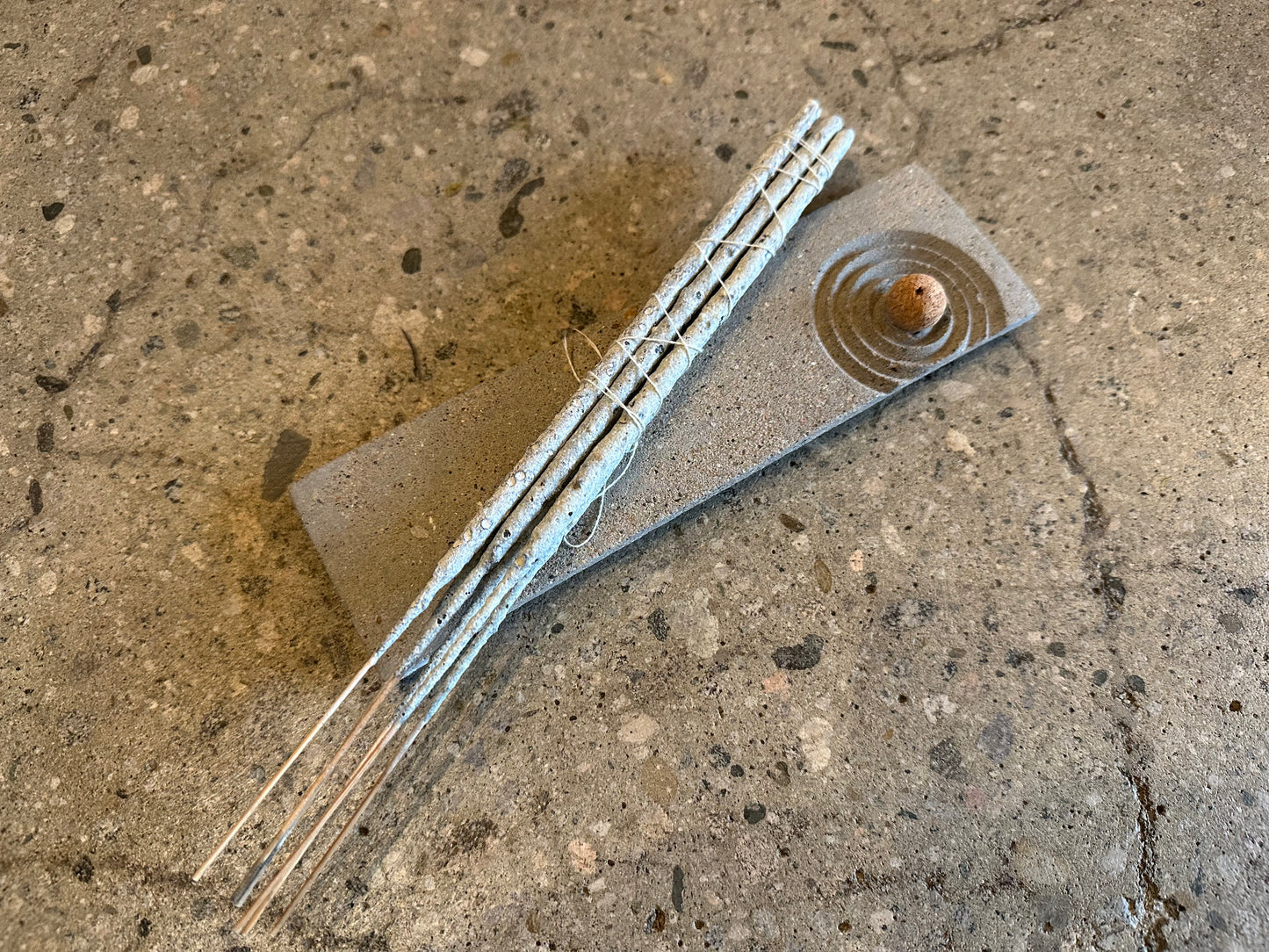 Long Concrete Incense Burner