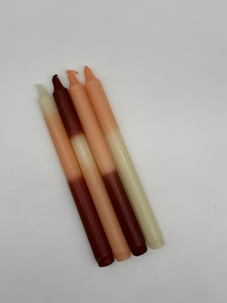 Set of 4 Bi-Color Candles