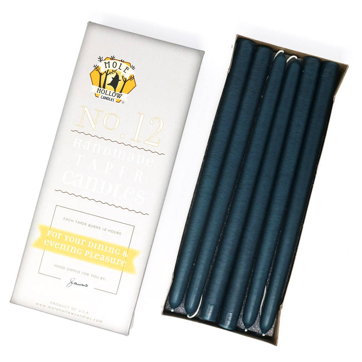 12" Hand Dipped Unscented Taper Candles
