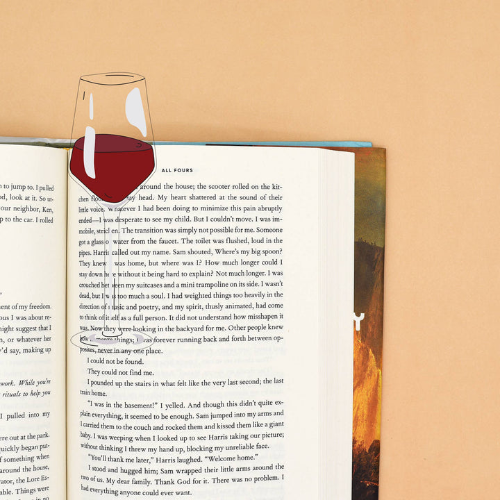 Glass of Wine Bookmark (it's die cut!)