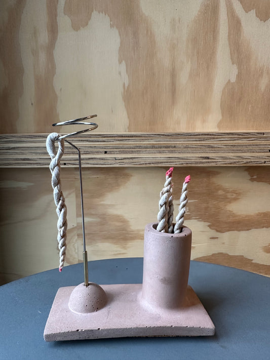 Concrete Rope Incense Burner