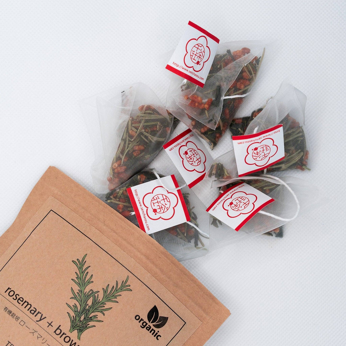 Organic Rosemary & Brown Rice (Genmaicha) Tea