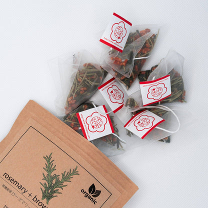 Organic Rosemary & Brown Rice (Genmaicha) Tea
