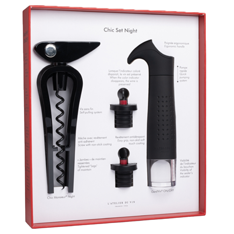 Wine Opener & Pump - Chic Set Night