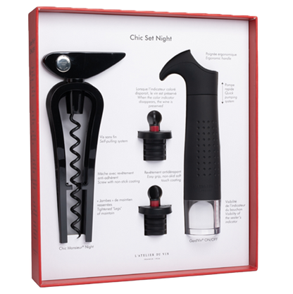 Wine Opener & Pump - Chic Set Night