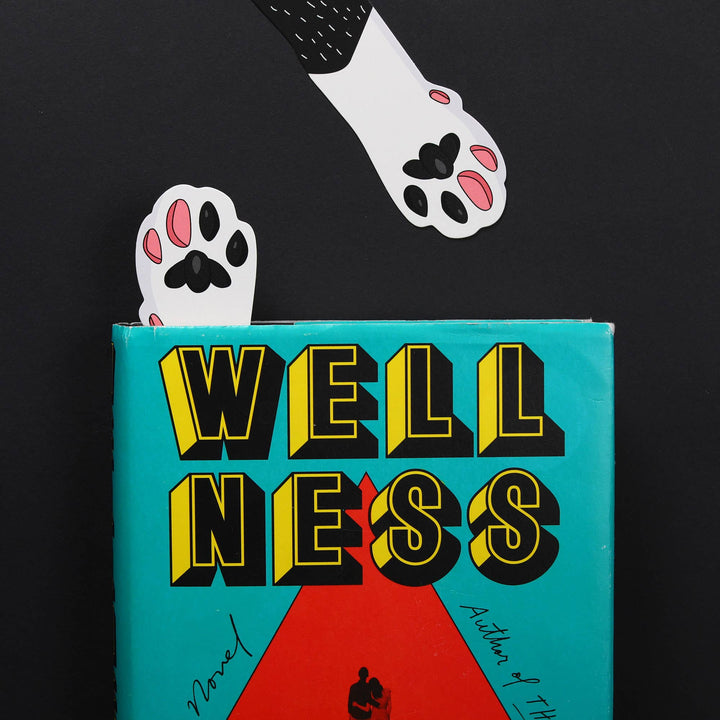 Cat Paw Bookmark - Tuxedo (it's die cut!)