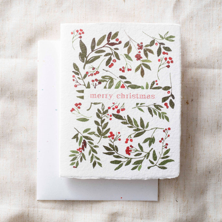 Merry Christmas | Berries Holiday Greeting Card
