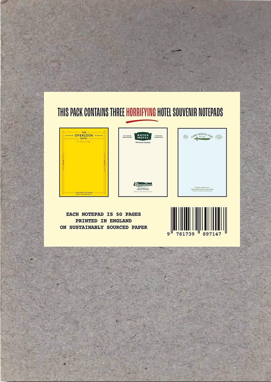 The Horror Set: Fictional Hotel Notepads