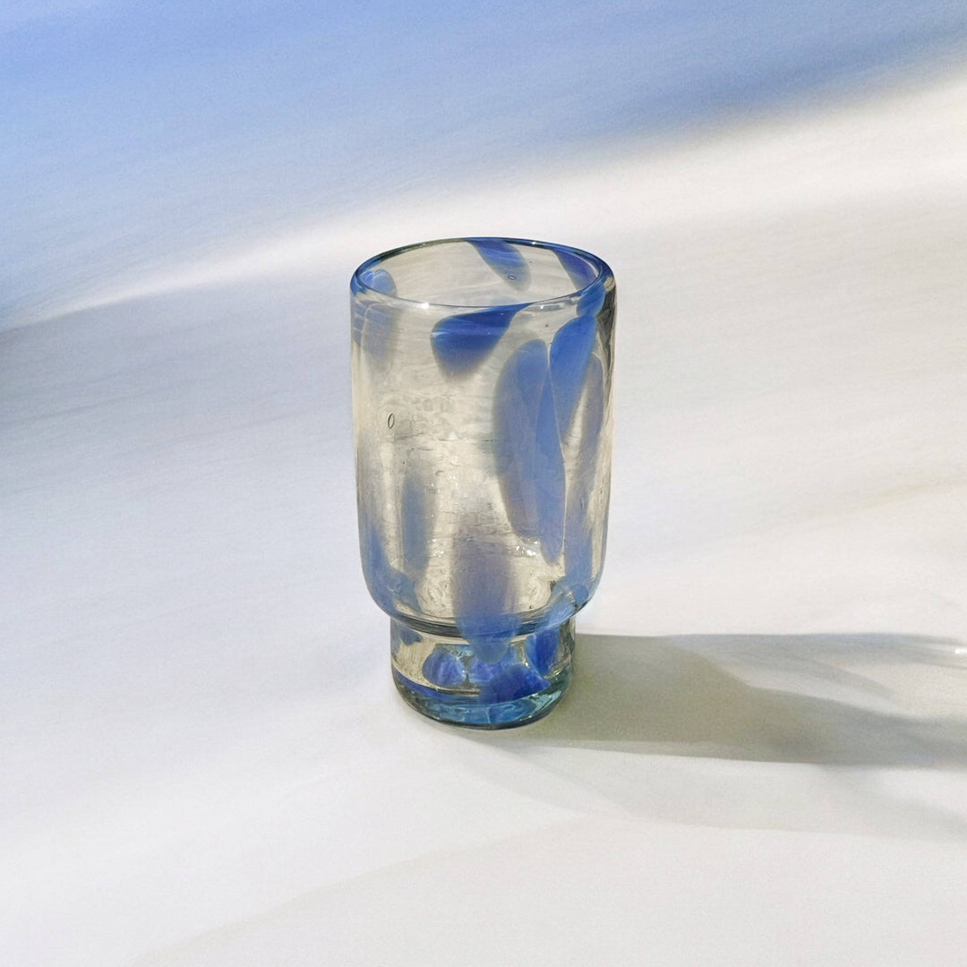 Frida Tall Glasses Blue & Clear (Set of 4) by MESO