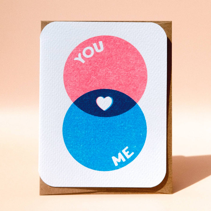 You and Me Ven Diagram Card