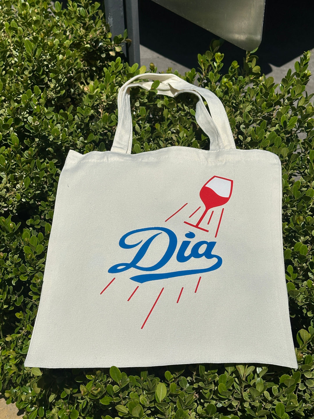 Dia Tote Bag - Dodgers Print (Off-White)
