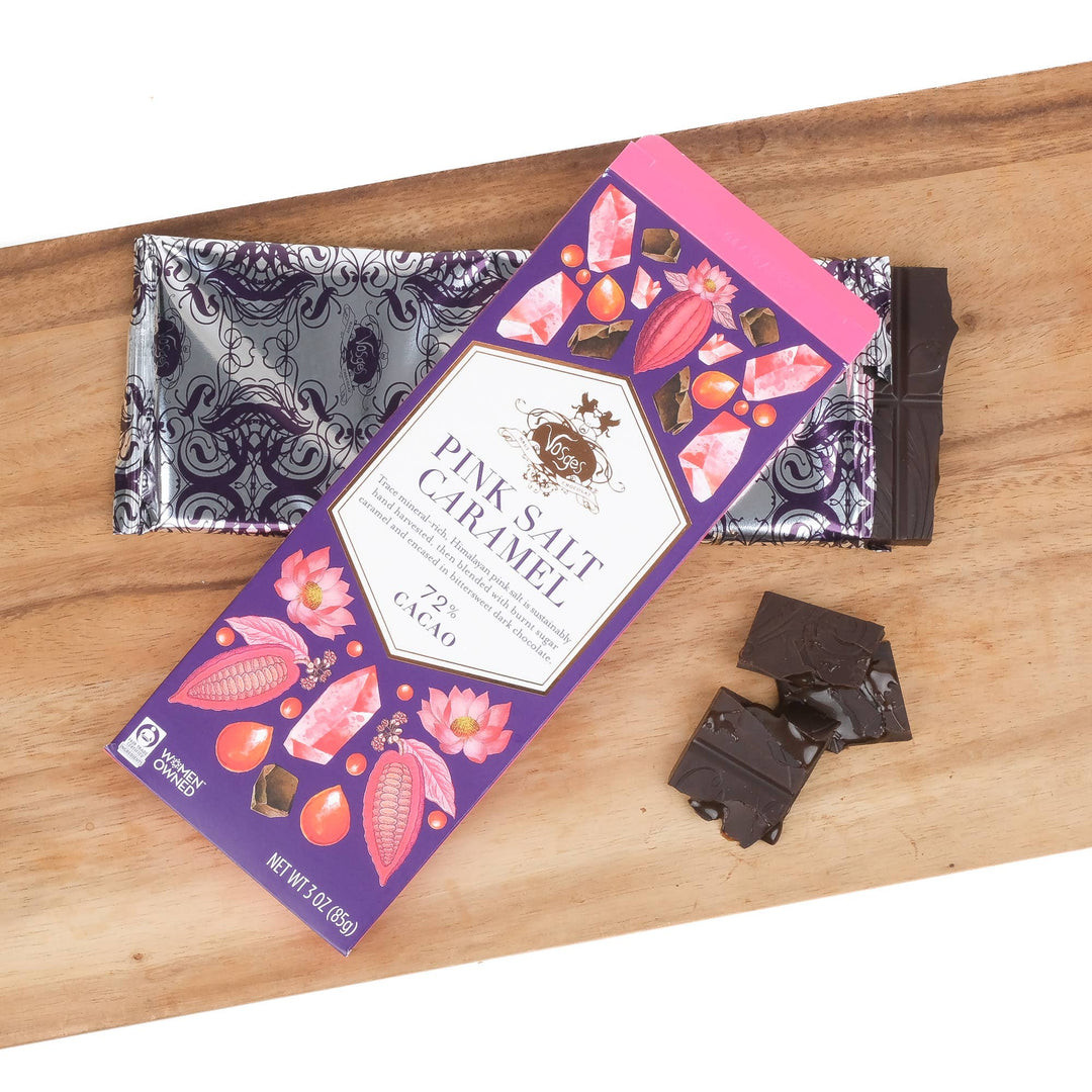 Dark Chocolate Bar w/ Himalayan Pink Salt & Caramel -Gourmet