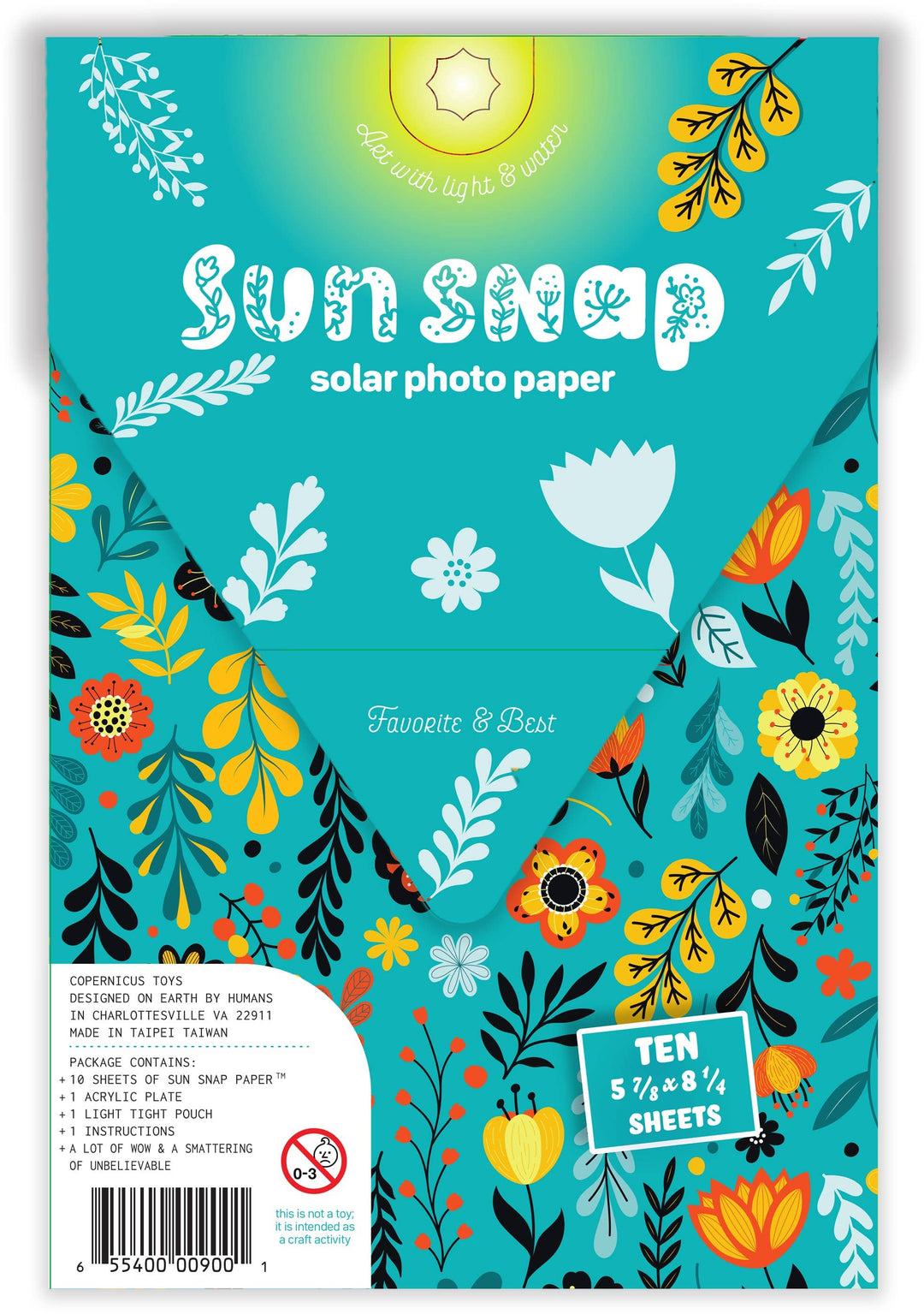 Sun Snap Photo Paper: Cyanotype sun print kit - 5.8x8.3”