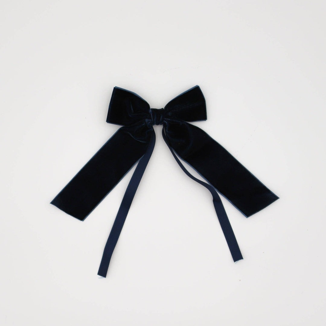 Royal Blue Velvet Napkin Bow Tie - Set of 4
