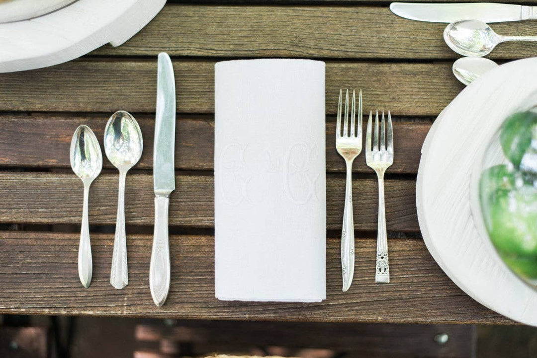 Found Vintage Hotel Silver Plate Flatware Setting - 5 Pieces