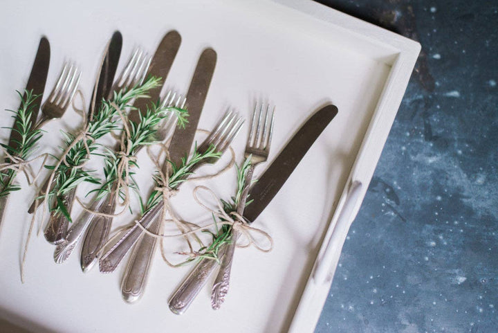 Found Vintage Hotel Silver Plate Flatware Setting - 5 Pieces
