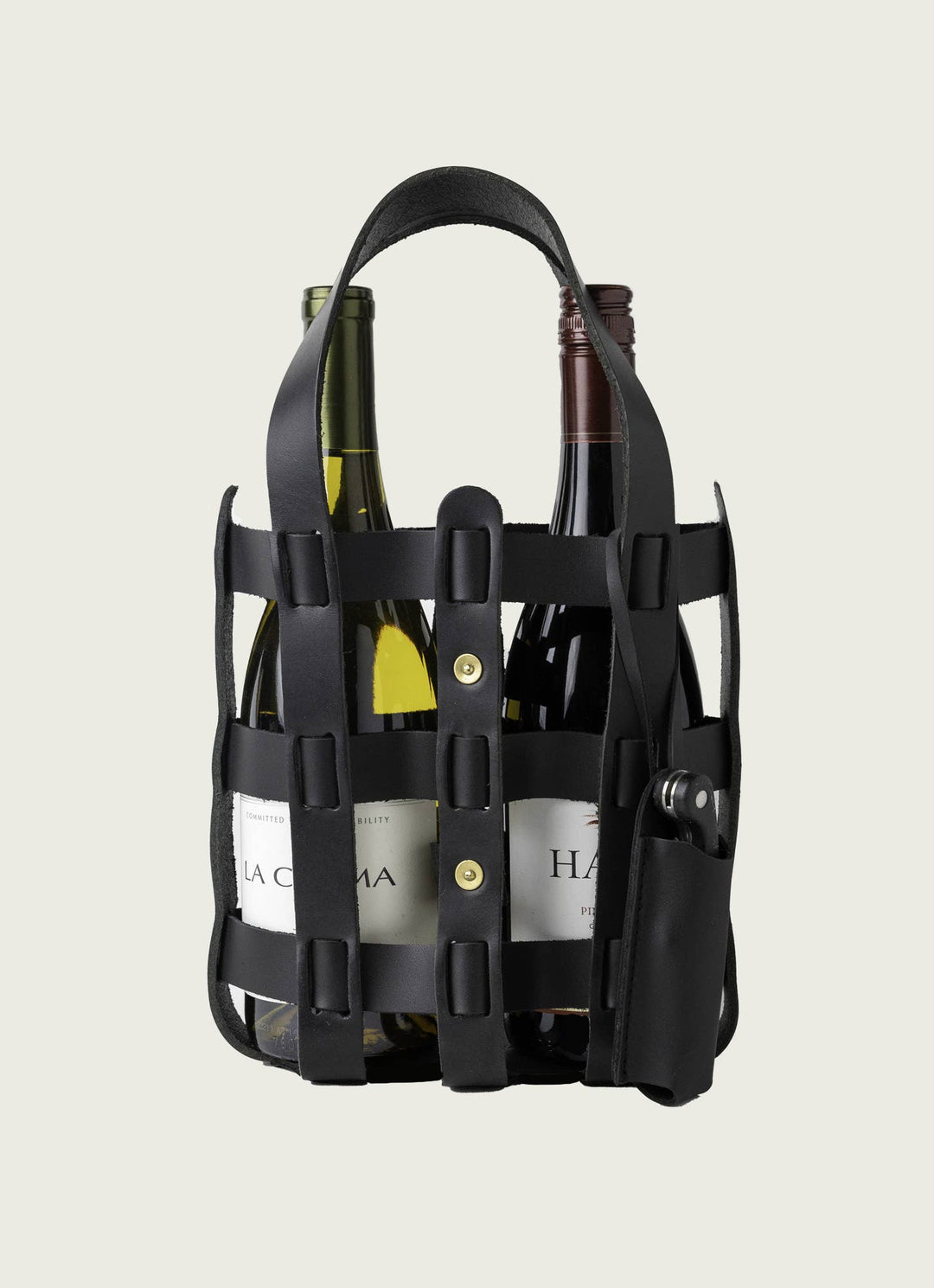 Leather Wine Tote