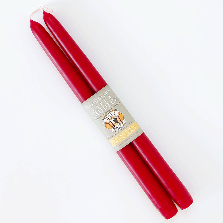 12" Hand Dipped Unscented Taper Candles