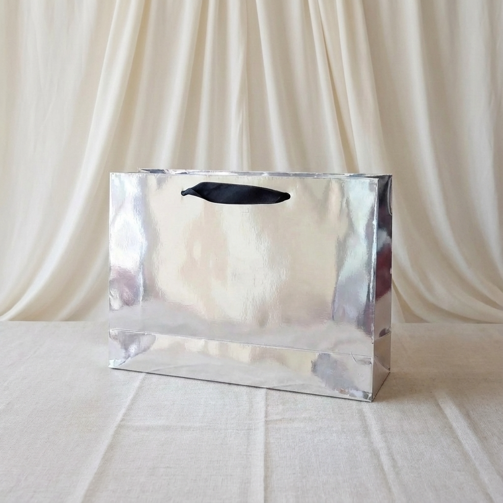 Reflective Mirror Metallic silver paper bag