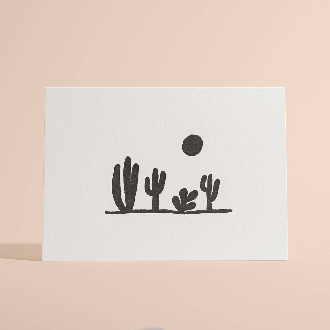 Cactus Letterpress Greeting Card