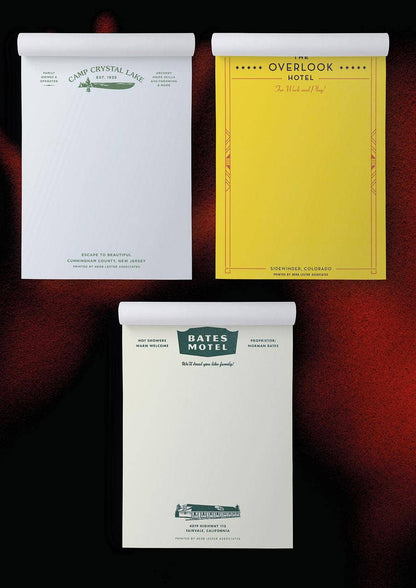 The Horror Set: Fictional Hotel Notepads