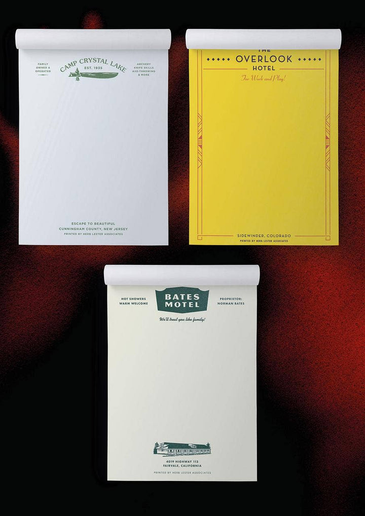The Horror Set: Fictional Hotel Notepads