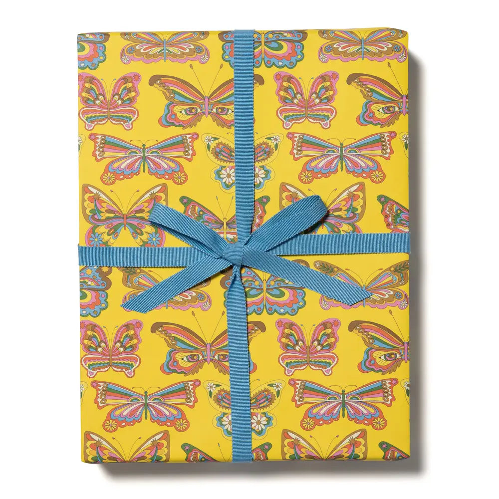 Psychedelic Butterfly wrapping paper rolls