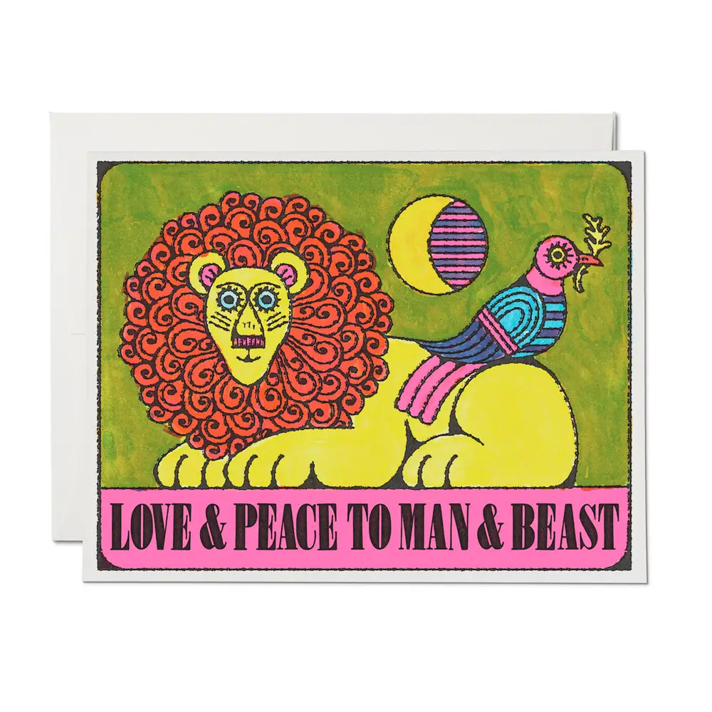 Man & Beast holiday greeting card